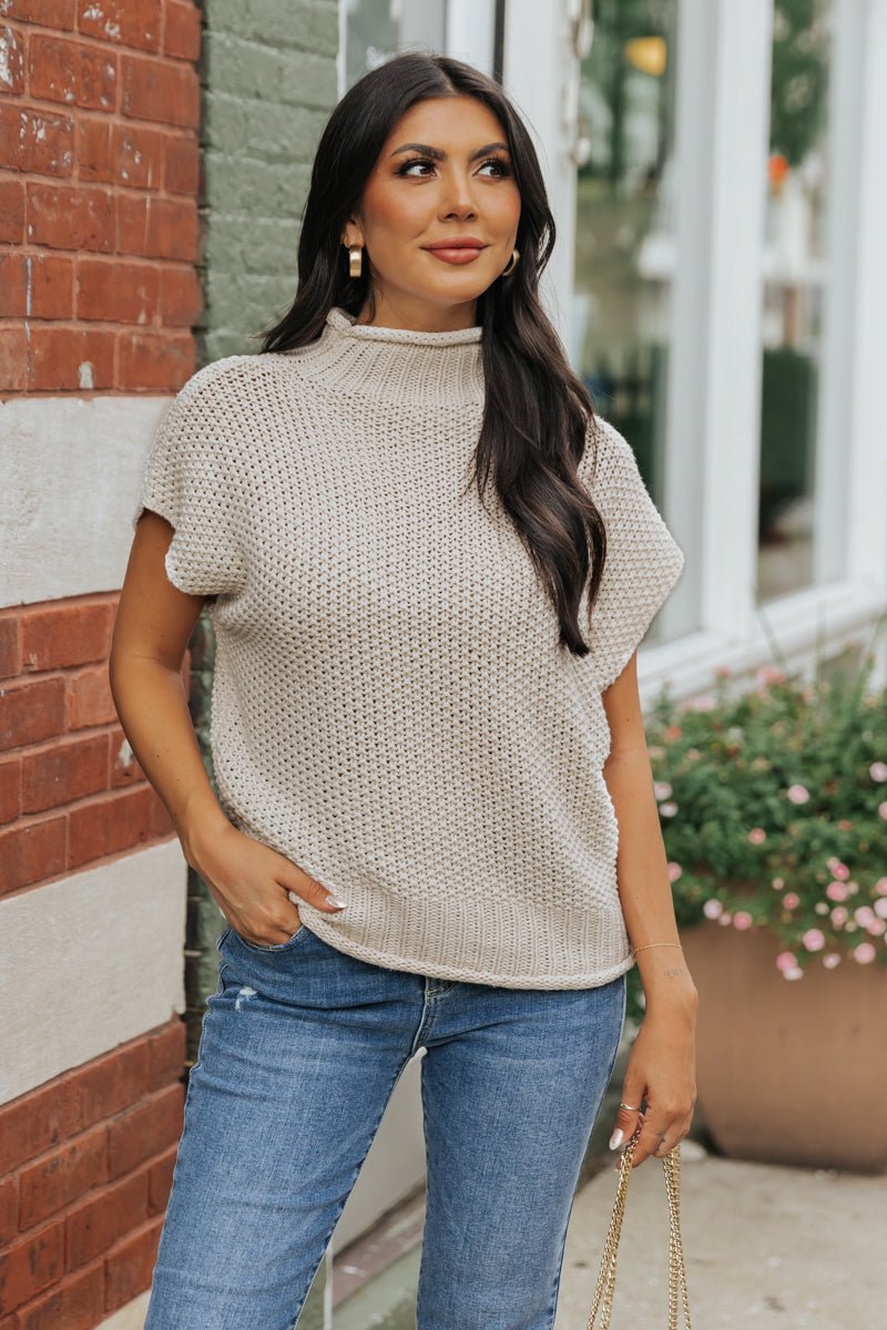 Everyday Classic Mock Neck Sweater - Cream - Magnolia Boutique