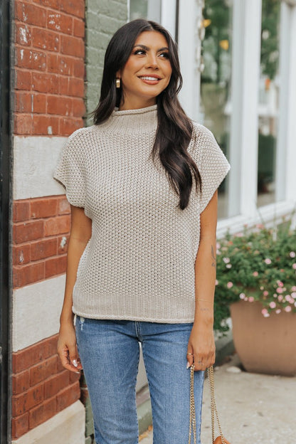 Everyday Classic Mock Neck Sweater - Cream - Magnolia Boutique