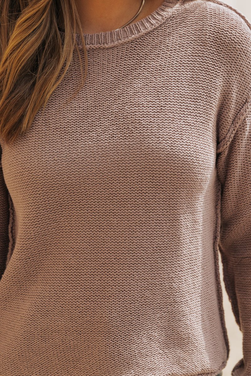 Everyday Fall Pullover Sweater - Mocha - Magnolia Boutique