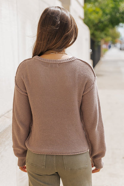 Everyday Fall Pullover Sweater - Mocha - Magnolia Boutique