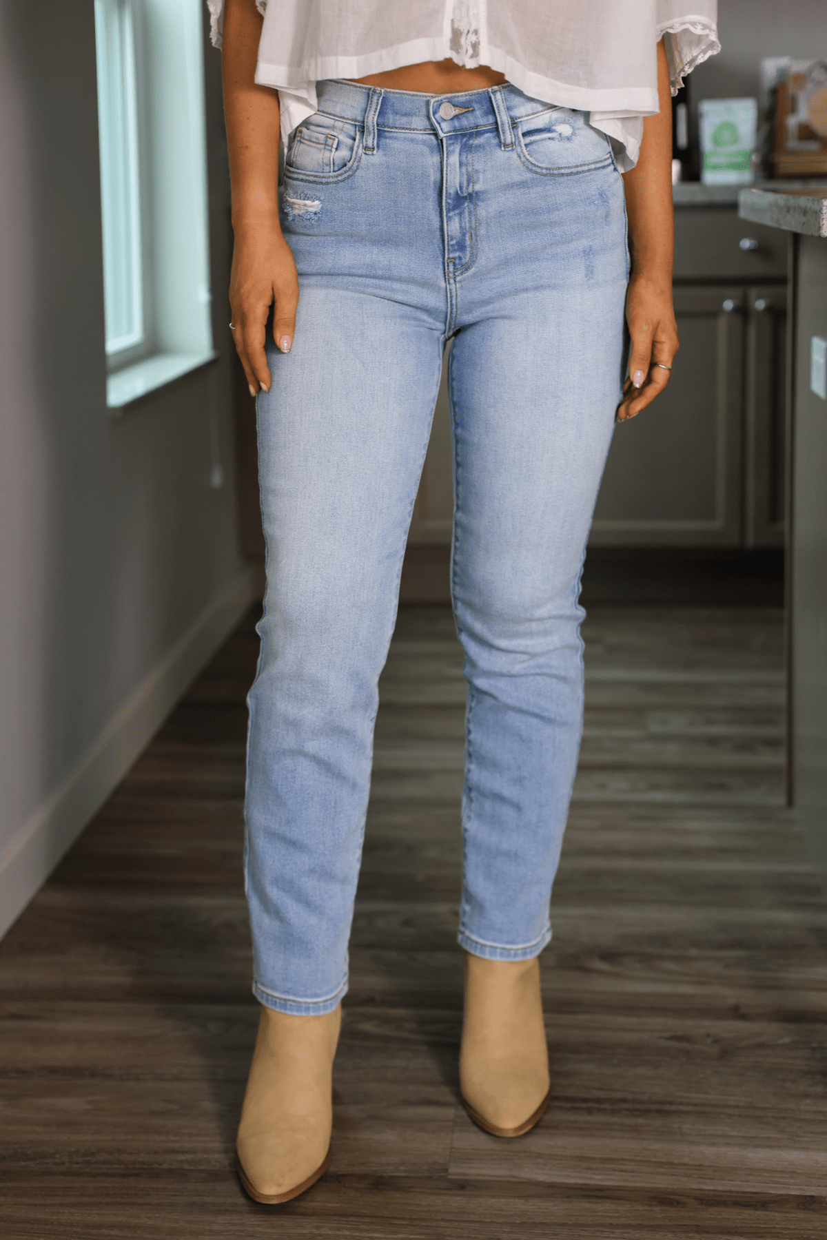 Everyday Light Wash High Rise Straight Leg Jeans - Magnolia Boutique