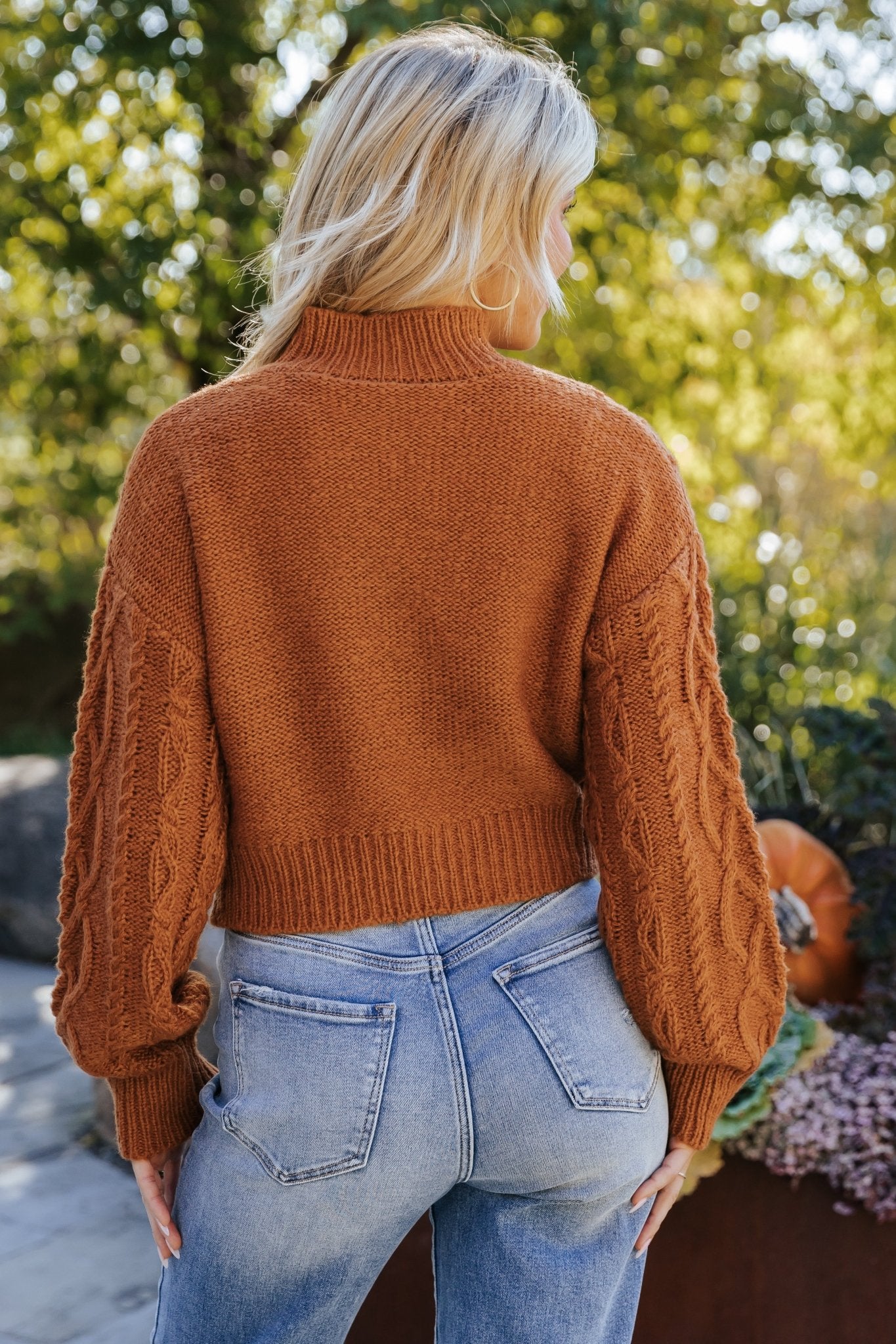 Fall Fest Cable Knit Sweater - Burnt Orange - Magnolia Boutique