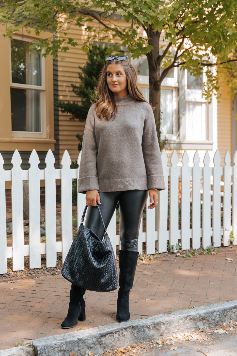 Falling For You Mocha Ribbed Sweater - Magnolia Boutique