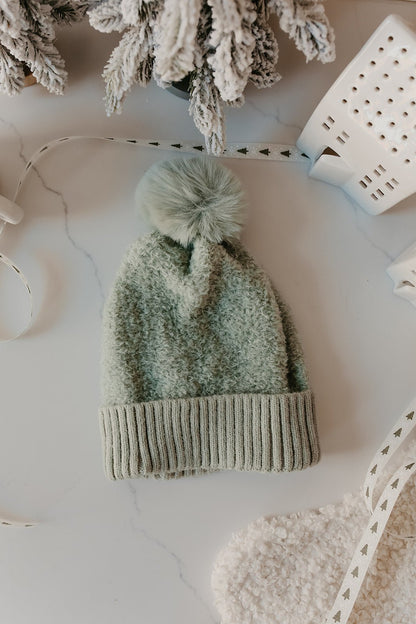 Faux Fur Teddy Pom Beanie - Magnolia Boutique