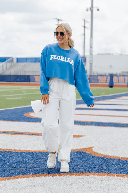 Florida Blue Cropped Sweatshirt - Magnolia Boutique