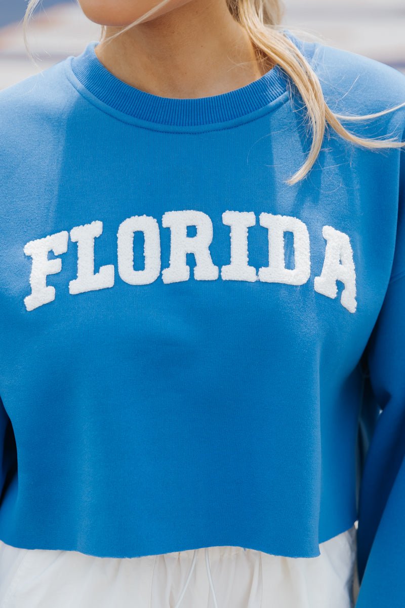 Florida Blue Cropped Sweatshirt - Magnolia Boutique