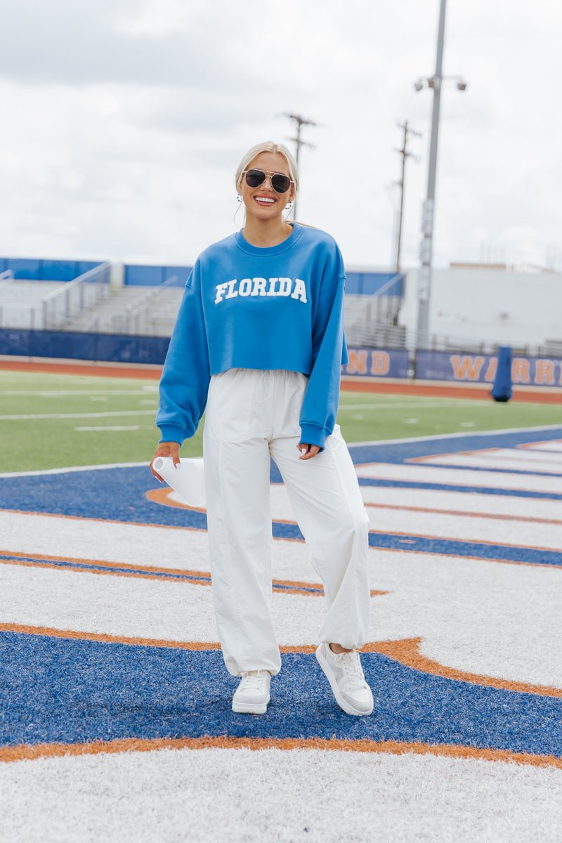 Florida Blue Cropped Sweatshirt - Magnolia Boutique