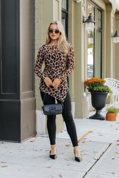 Free People Cheetah Print Something Extra Tunic - Magnolia Boutique