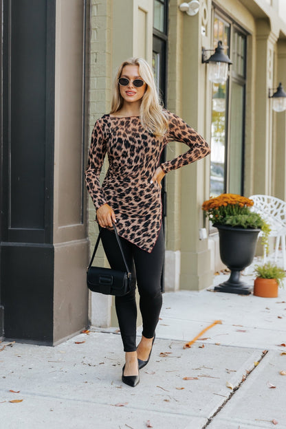 Free People Cheetah Print Something Extra Tunic - Magnolia Boutique