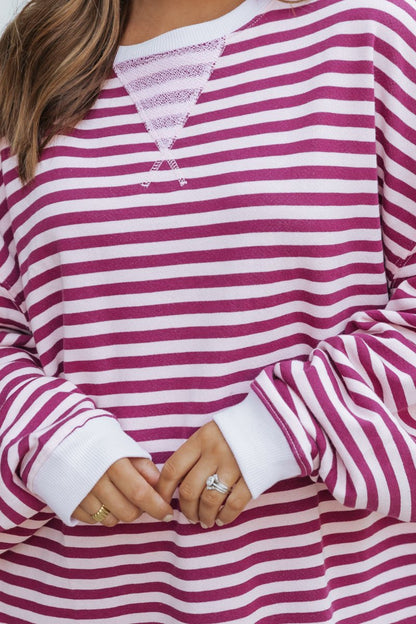 Free People Cherry Combo Classic Striped Sweater - Magnolia Boutique