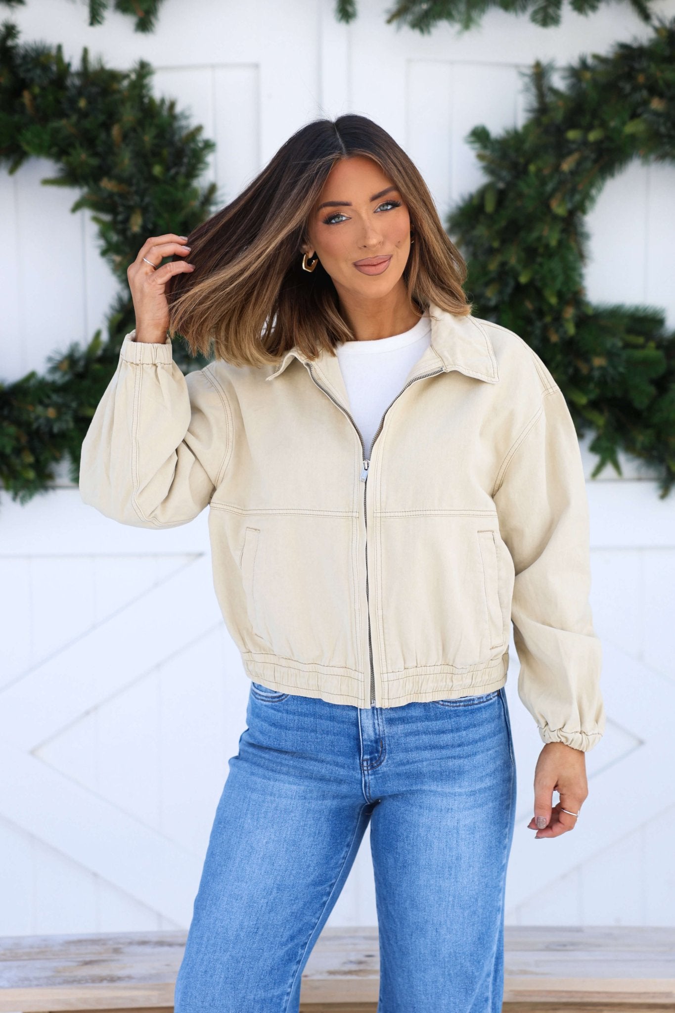 Free People Cream Birdie Jacket