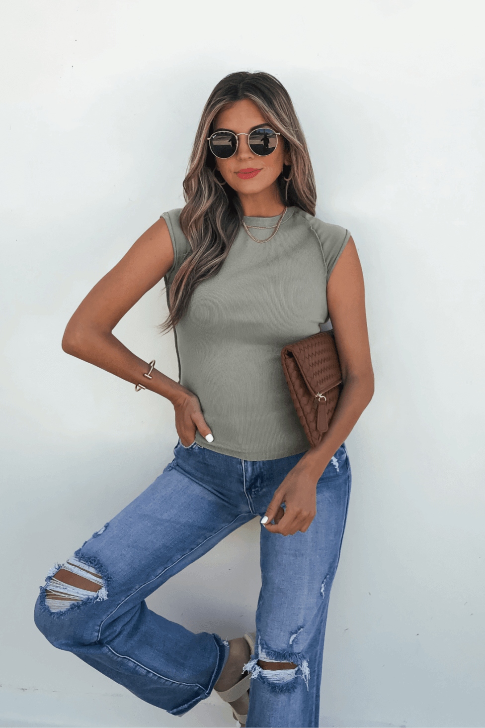 Free People Green Ever Had Tee