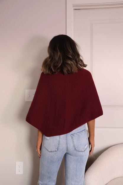 Free People Red Coastline Cable Knit Shawl Scarf - Magnolia Boutique