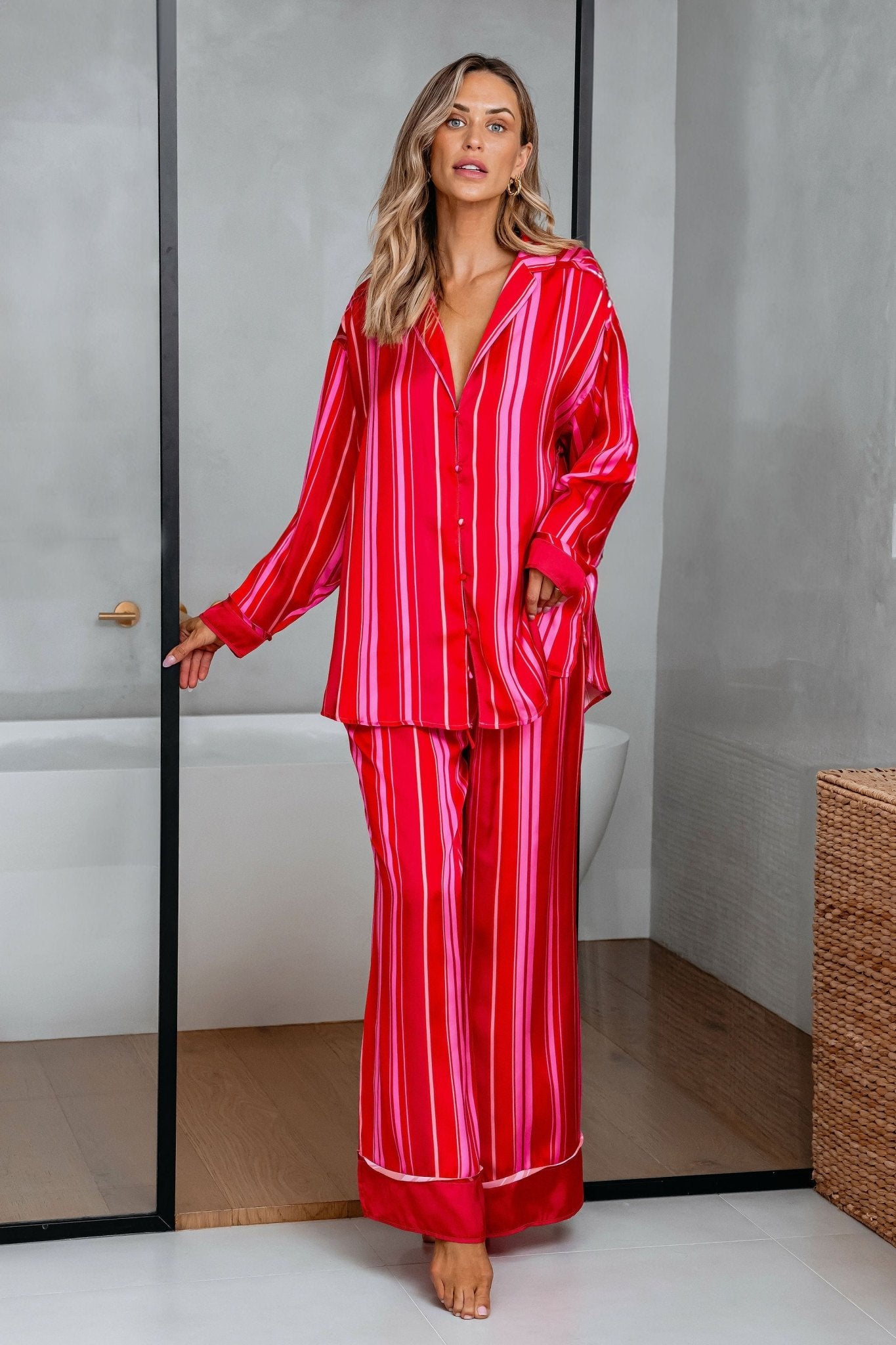 Free People Red Striped Dreamy Days Pajama Set - Magnolia Boutique