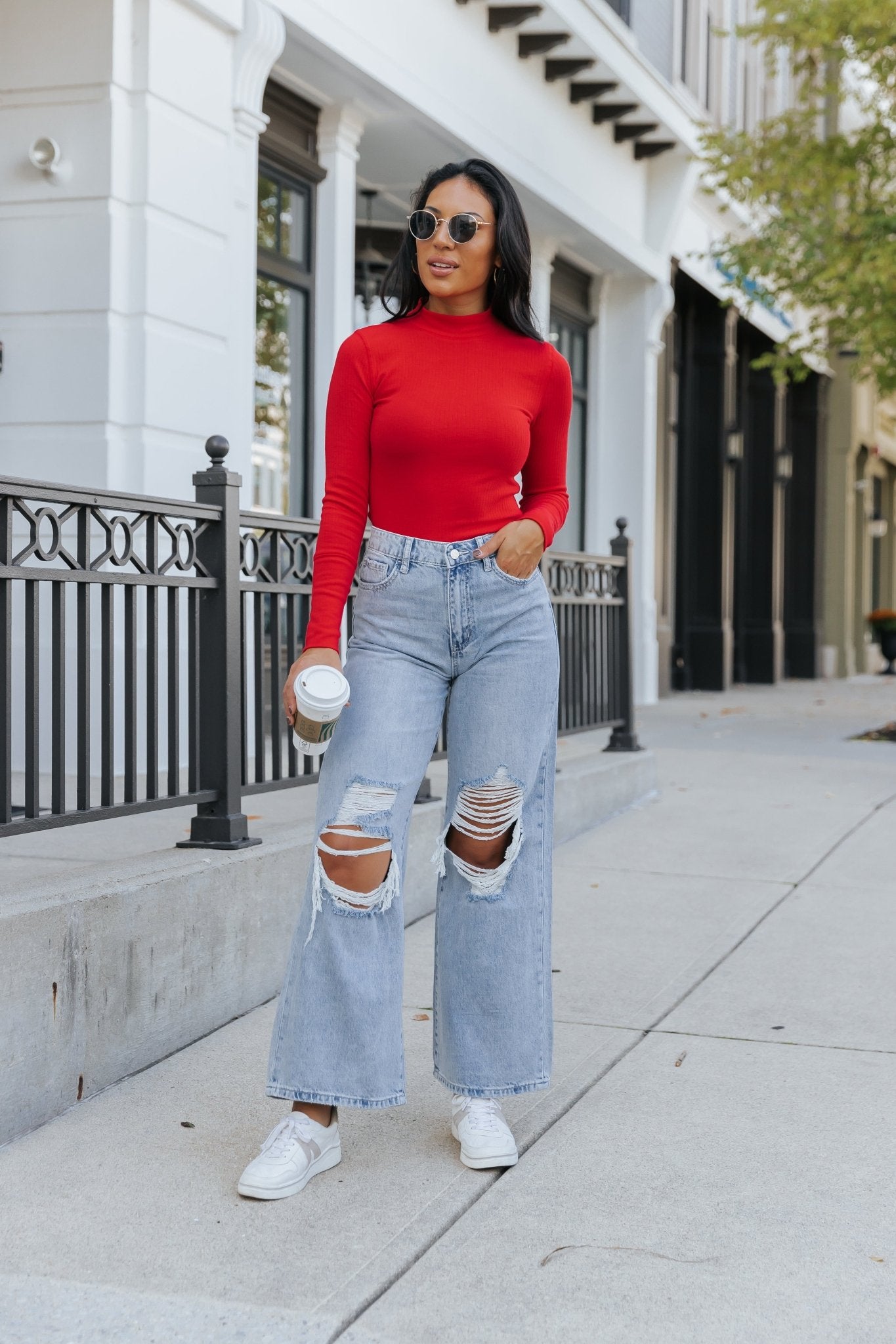 Free People Red The Rickie Top - Magnolia Boutique