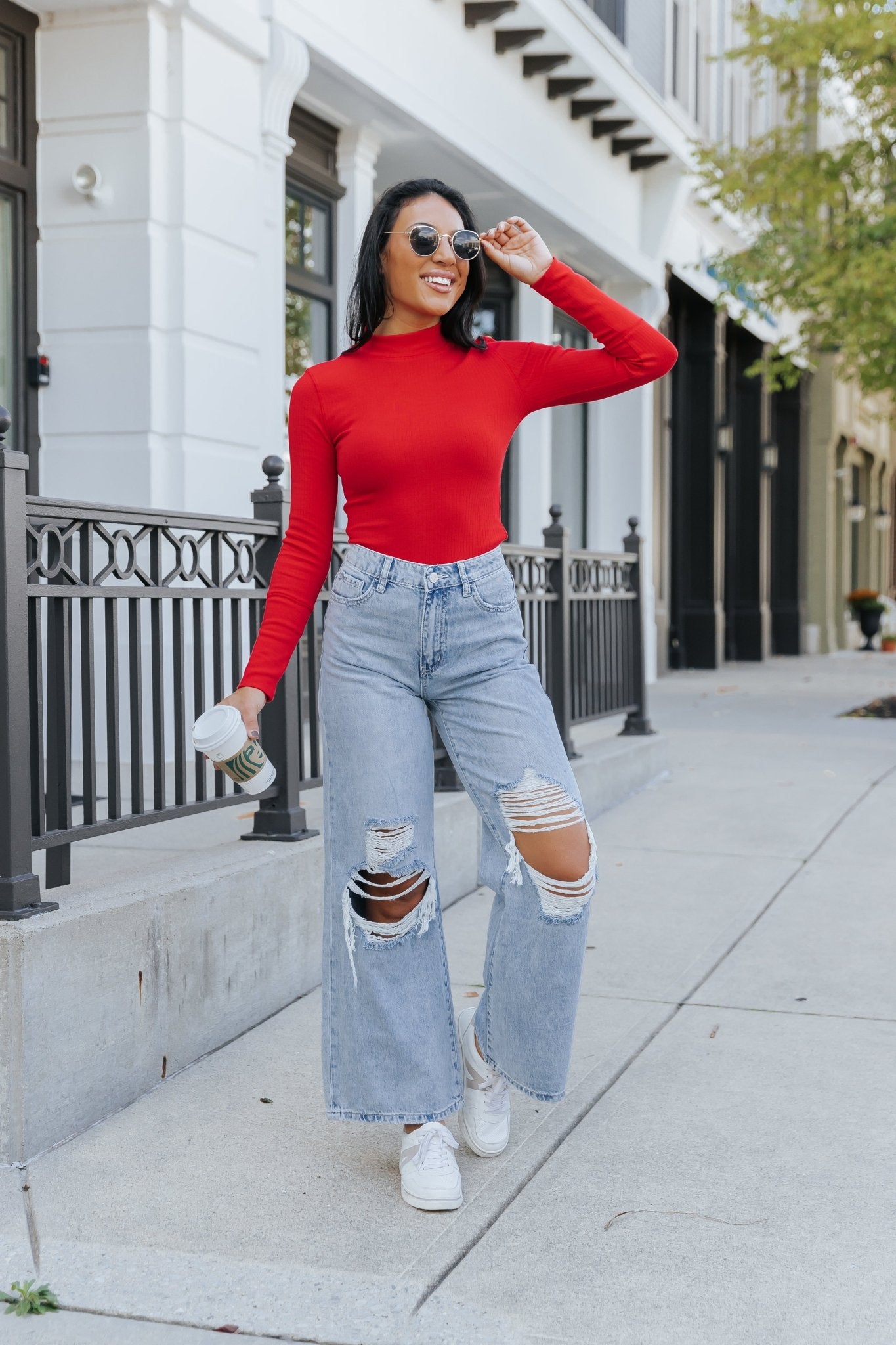 Free People Red The Rickie Top - Magnolia Boutique