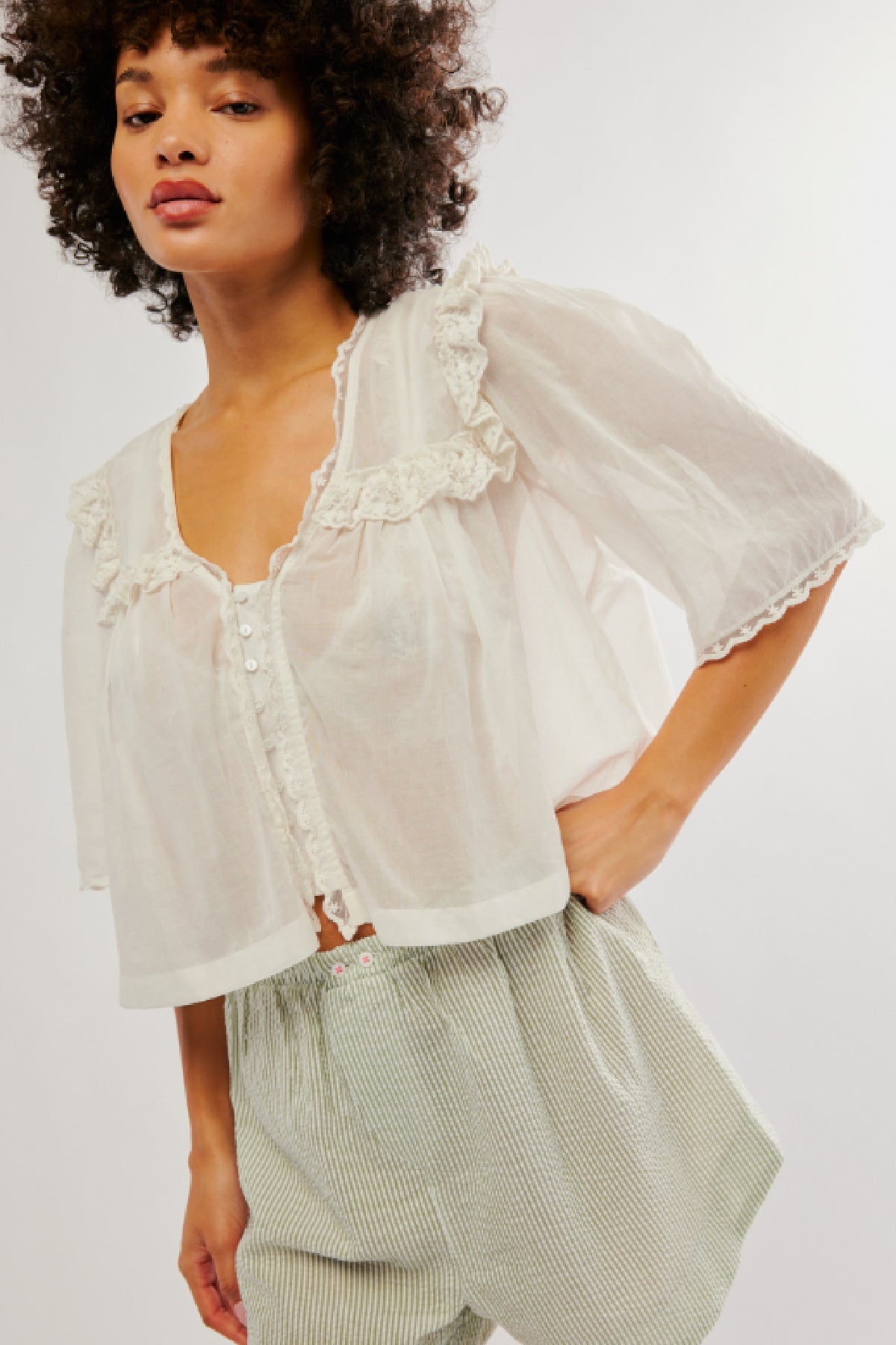 Free People White Luna Top - Magnolia Boutique