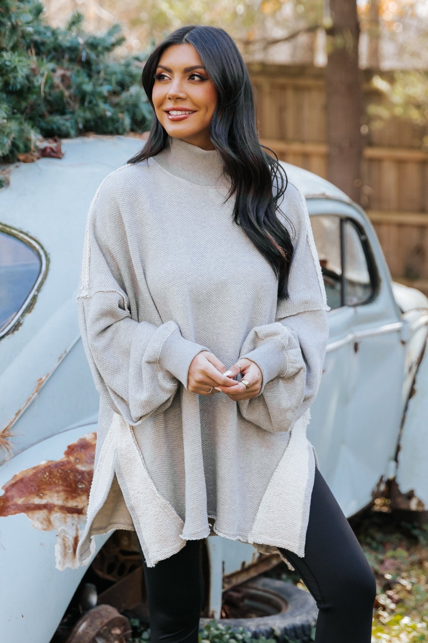 Free People Wonderful Grey Pullover - Magnolia Boutique