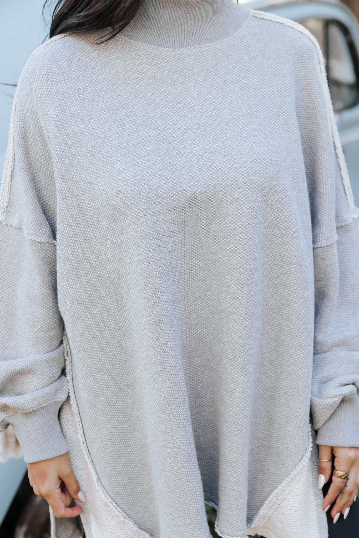 Free People Wonderful Grey Pullover - Magnolia Boutique