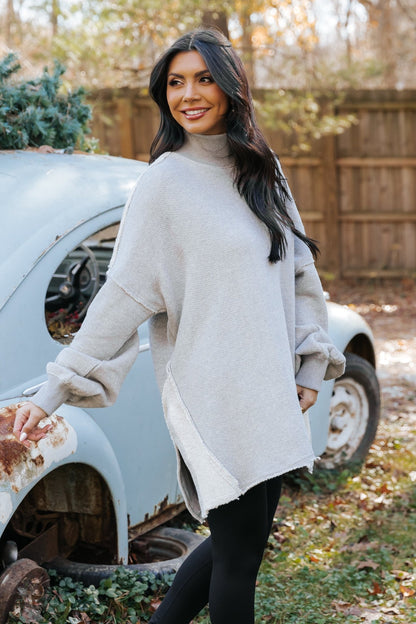 Free People Wonderful Grey Pullover - Magnolia Boutique