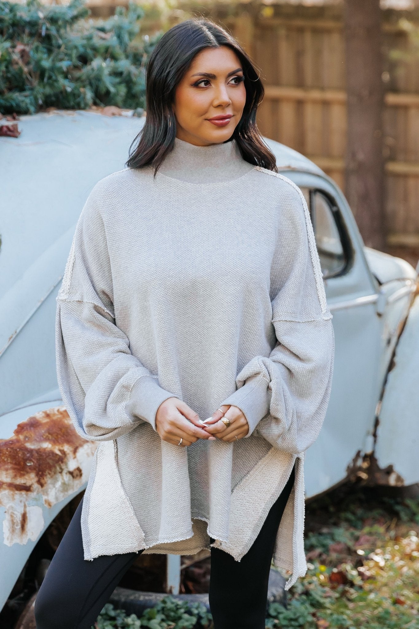 Free People Wonderful Grey Pullover - Magnolia Boutique