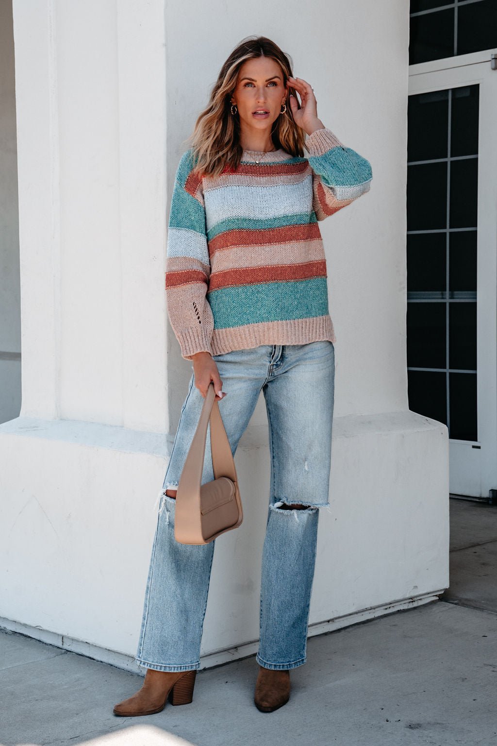 Fresh Start Multi Striped Sweater - Magnolia Boutique