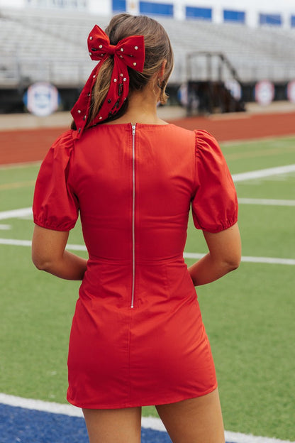 Game Day Ready Mini Dress - Red - Magnolia Boutique