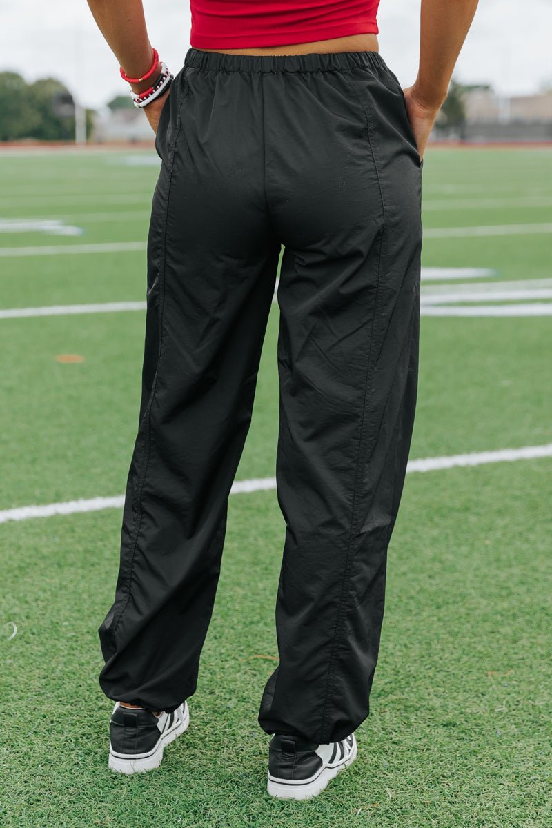 Game On Black Parachute Pants - Magnolia Boutique