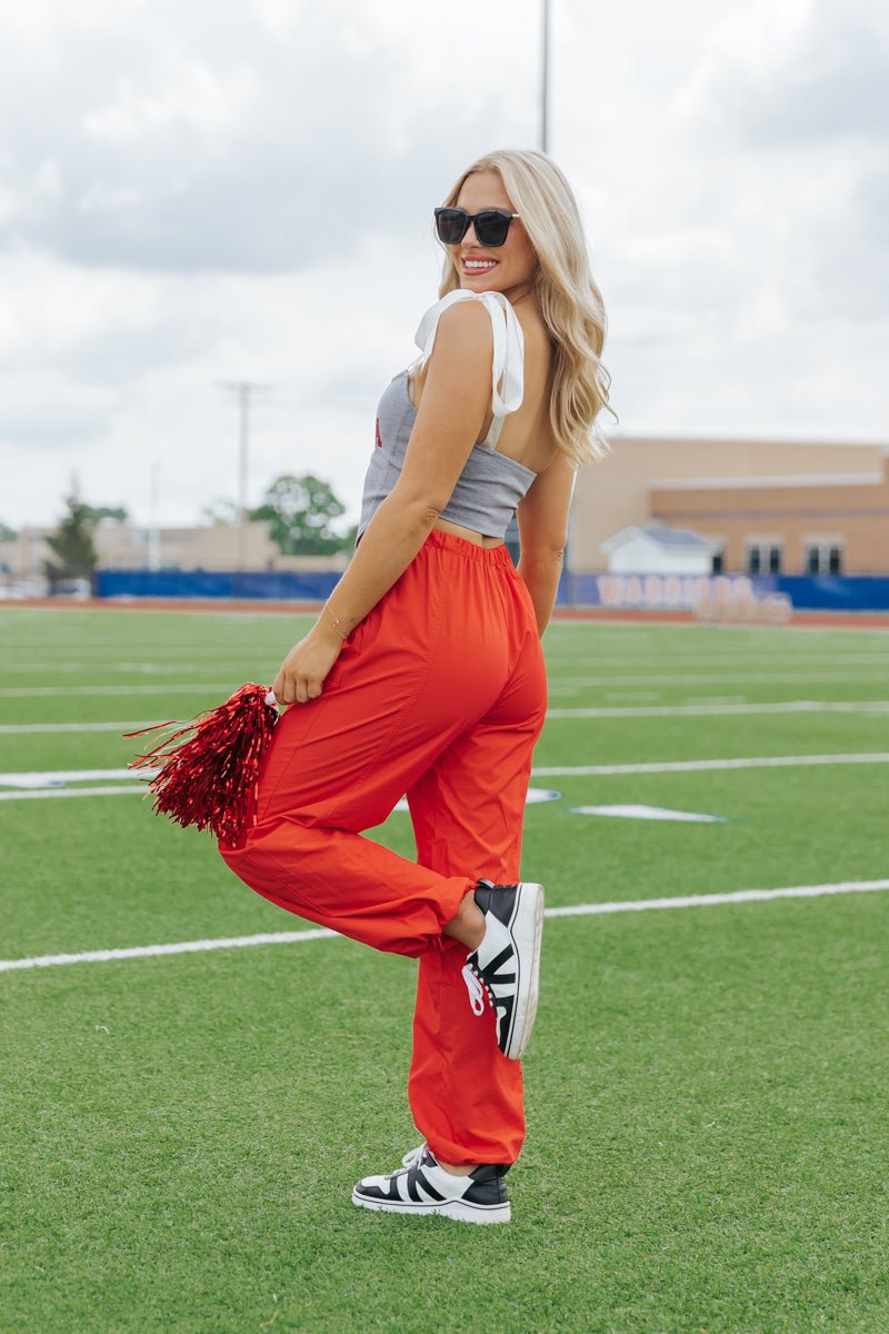 Game On Red Parachute Pants - Magnolia Boutique