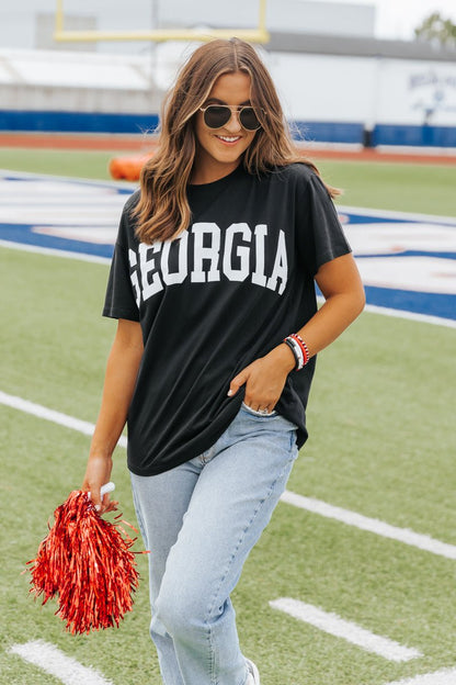 Georgia Black Game Day Tee - Magnolia Boutique