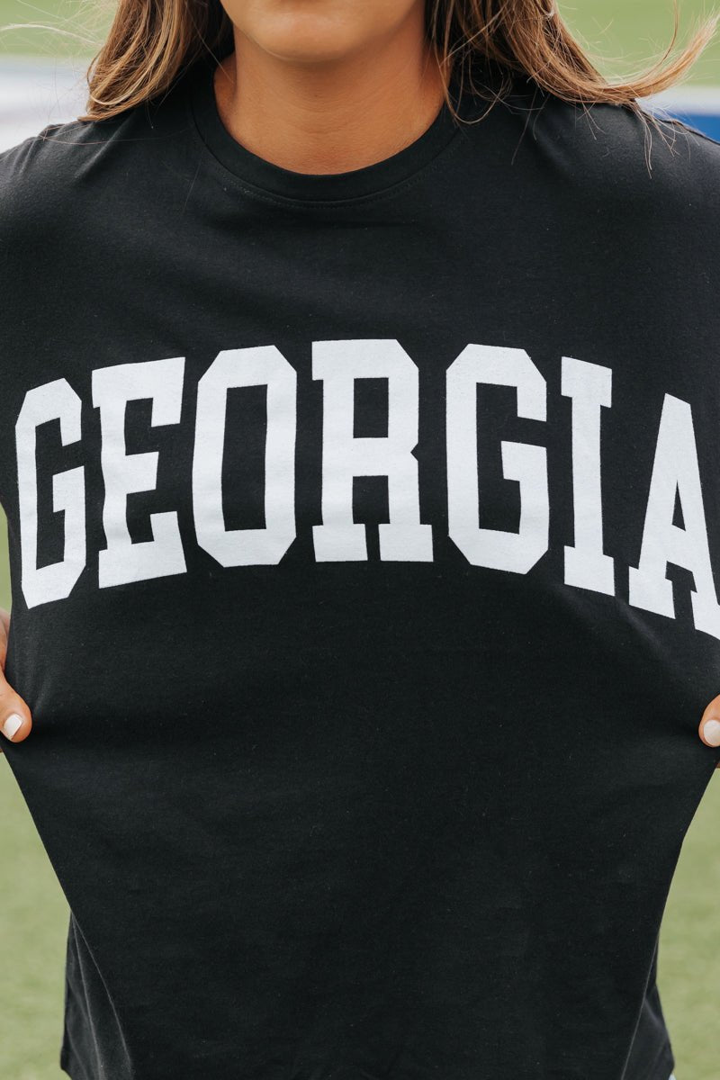 Georgia Black Game Day Tee - Magnolia Boutique