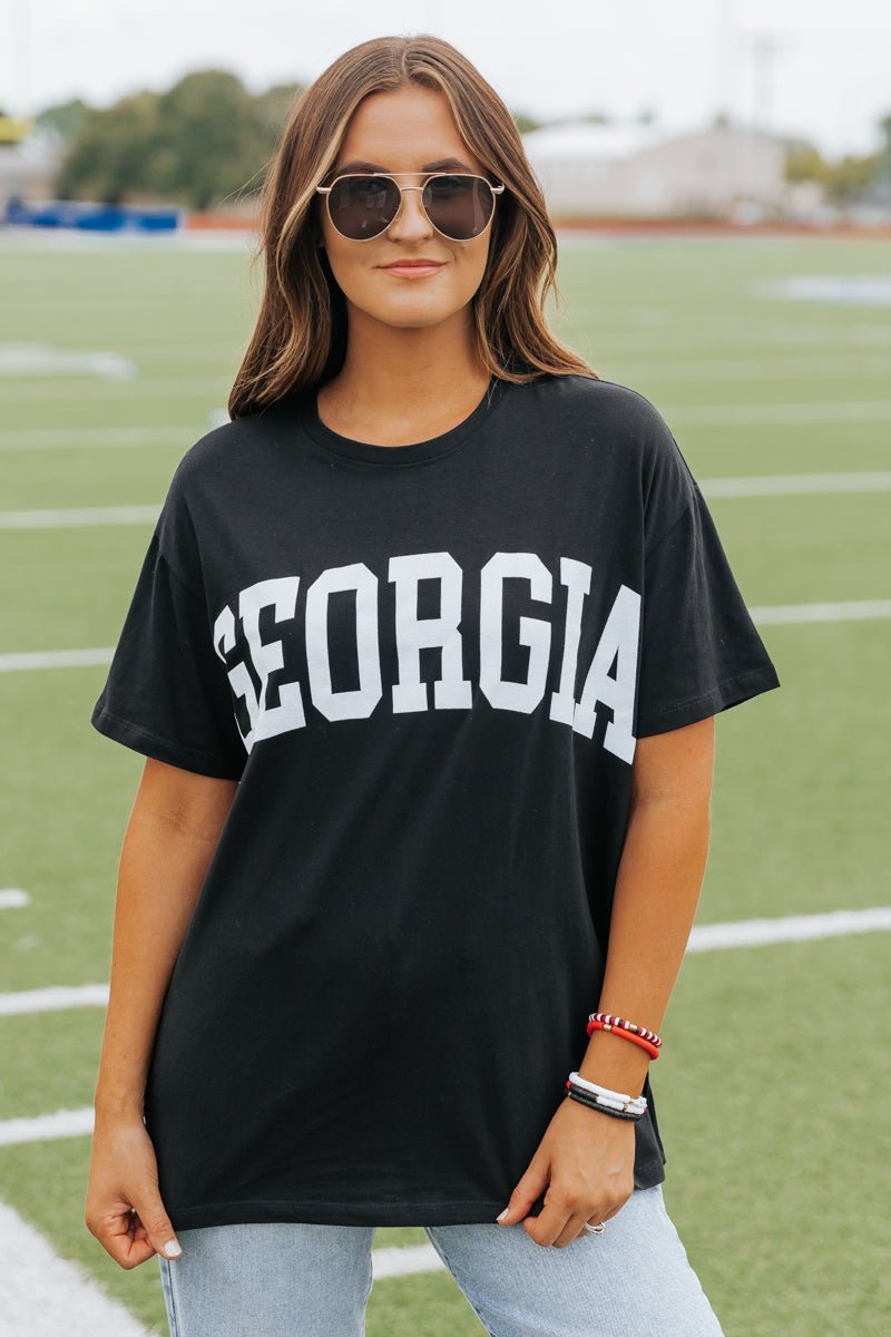 Georgia Black Game Day Tee - Magnolia Boutique