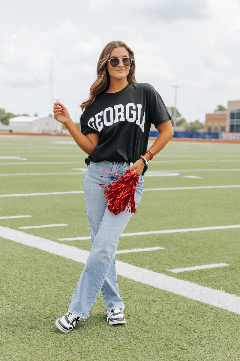 Georgia Black Game Day Tee - Magnolia Boutique