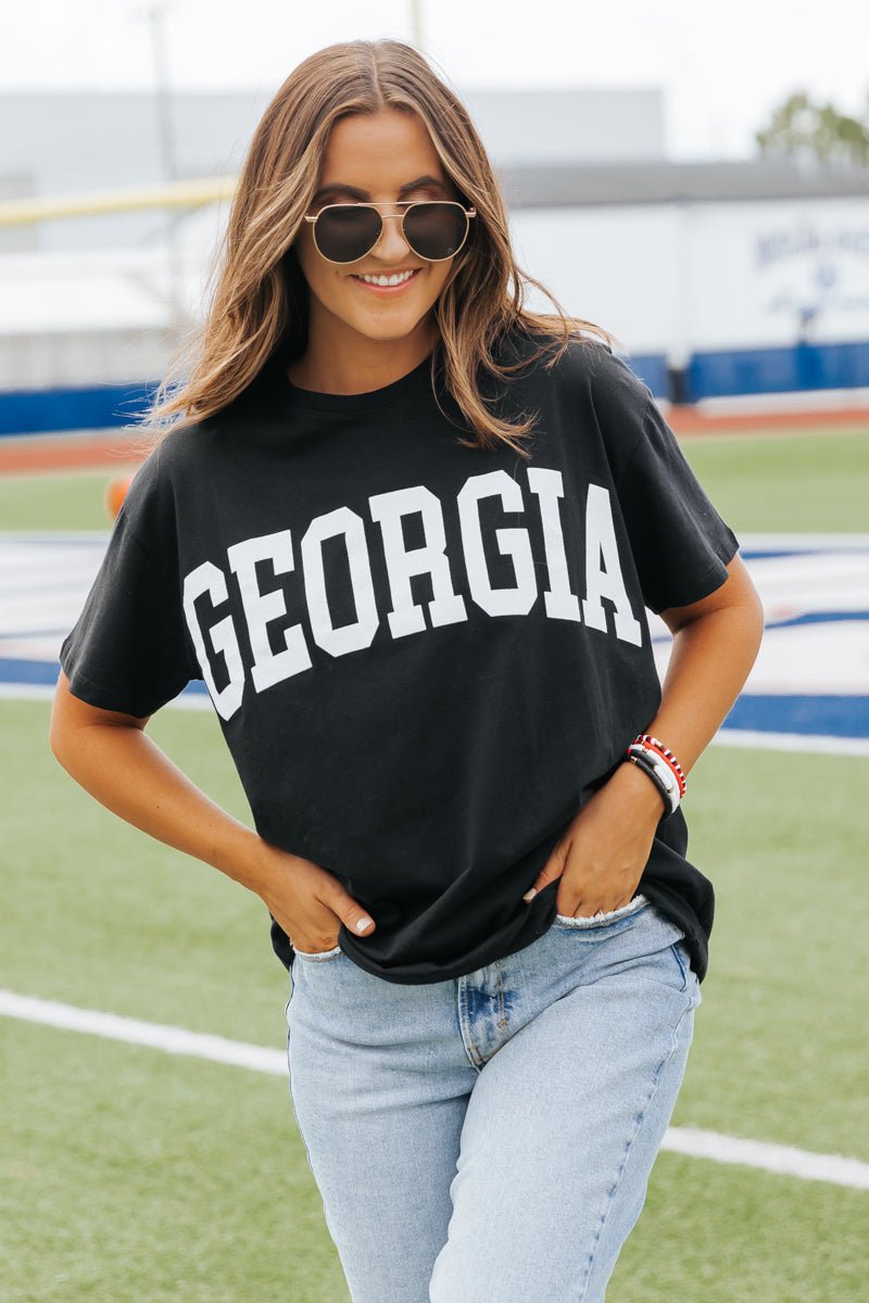 Georgia Black Game Day Tee - Magnolia Boutique