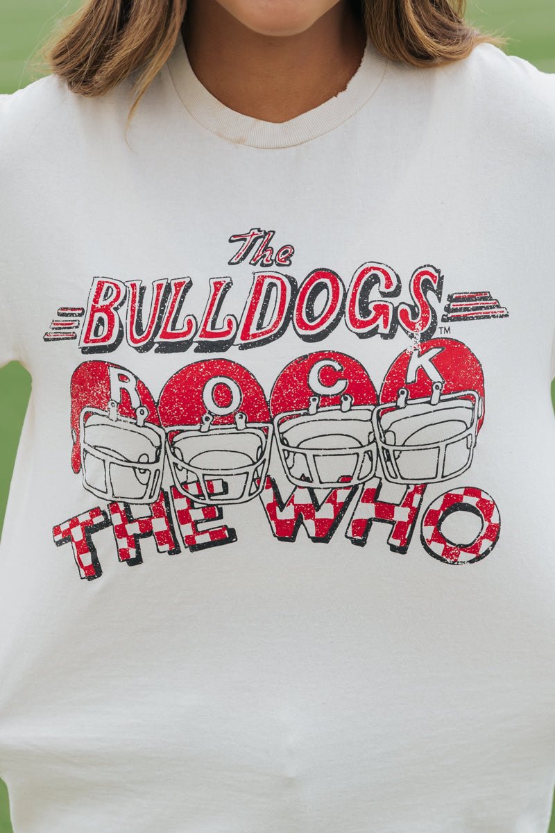 Georgia Bulldogs Graphic Tee - Cream - Magnolia Boutique