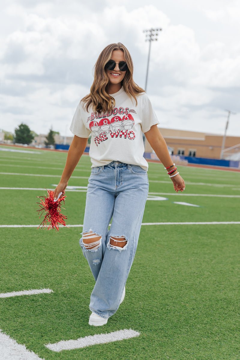 Georgia Bulldogs Graphic Tee - Cream - Magnolia Boutique