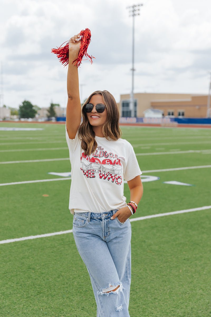 Georgia Bulldogs Graphic Tee - Cream - Magnolia Boutique