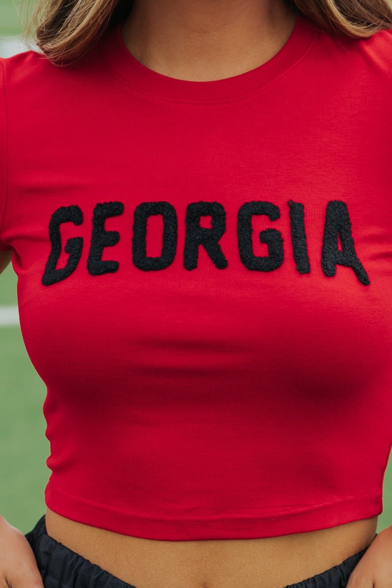 Georgia Red Baby Tee - Magnolia Boutique