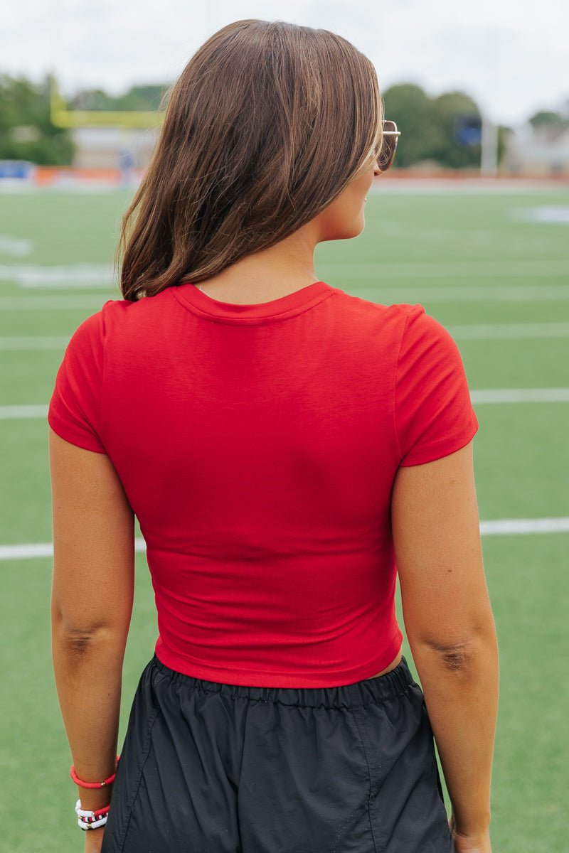 Georgia Red Baby Tee - Magnolia Boutique