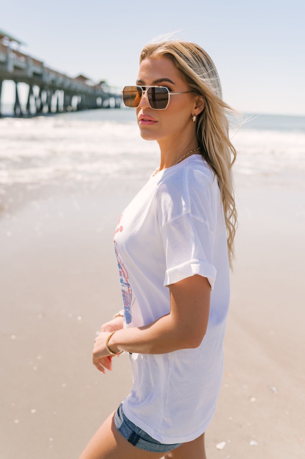 Girl Dangerous White Capri Graphic Tee - Magnolia Boutique