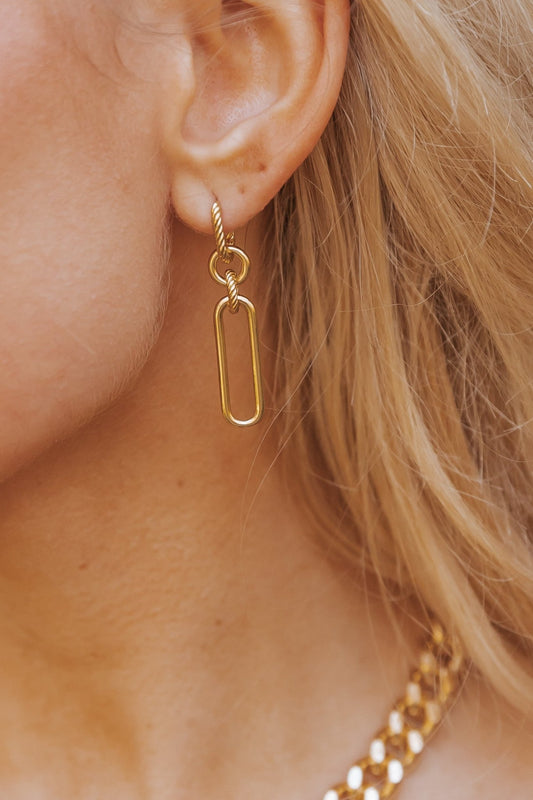 Gold Dipped Dangle Earrings - Magnolia Boutique