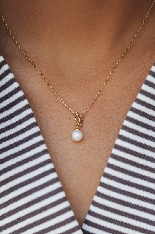 Gold Dipped Pearl Pendant Necklace - Magnolia Boutique