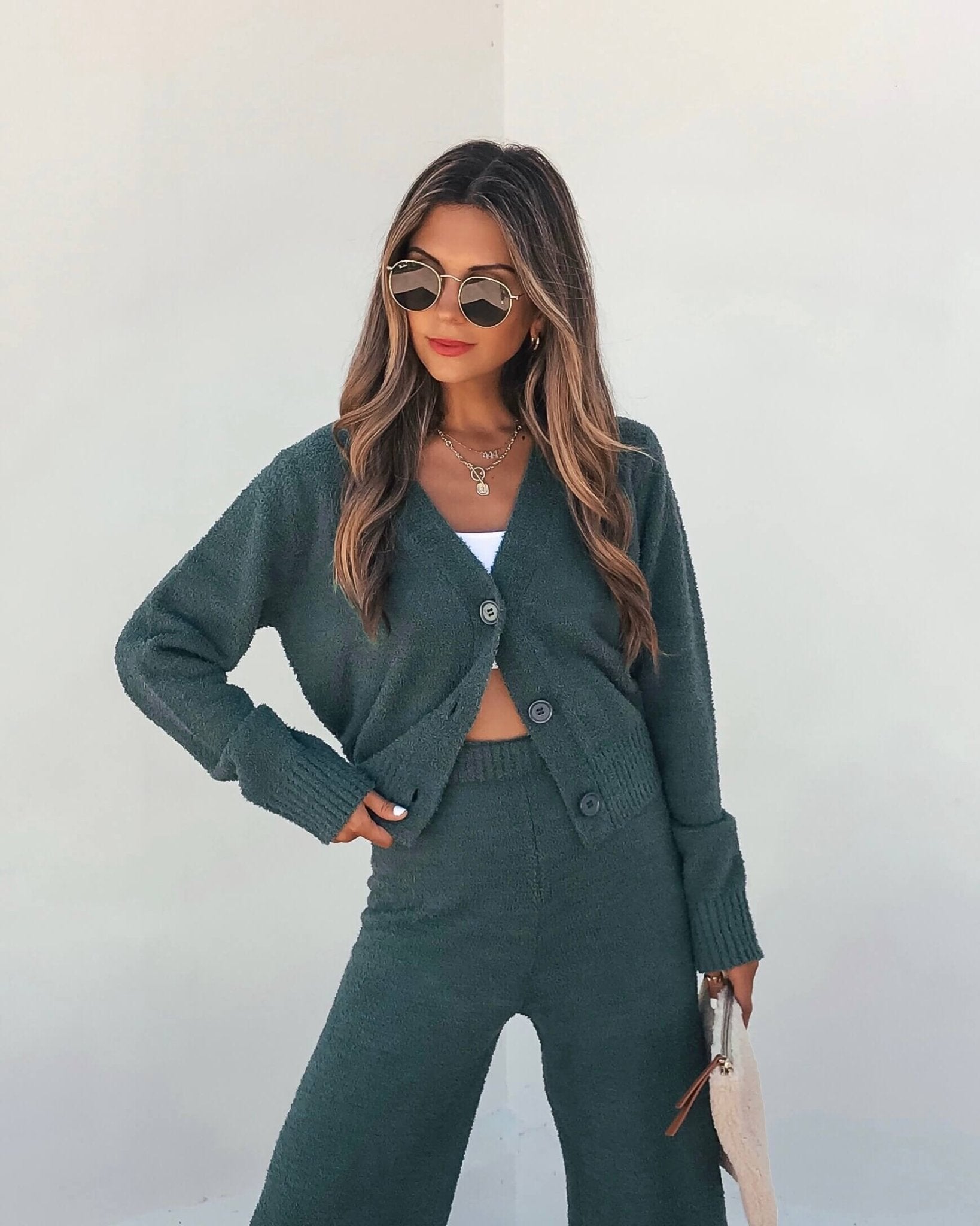 Green Sherpa Lounge Set - Magnolia Boutique