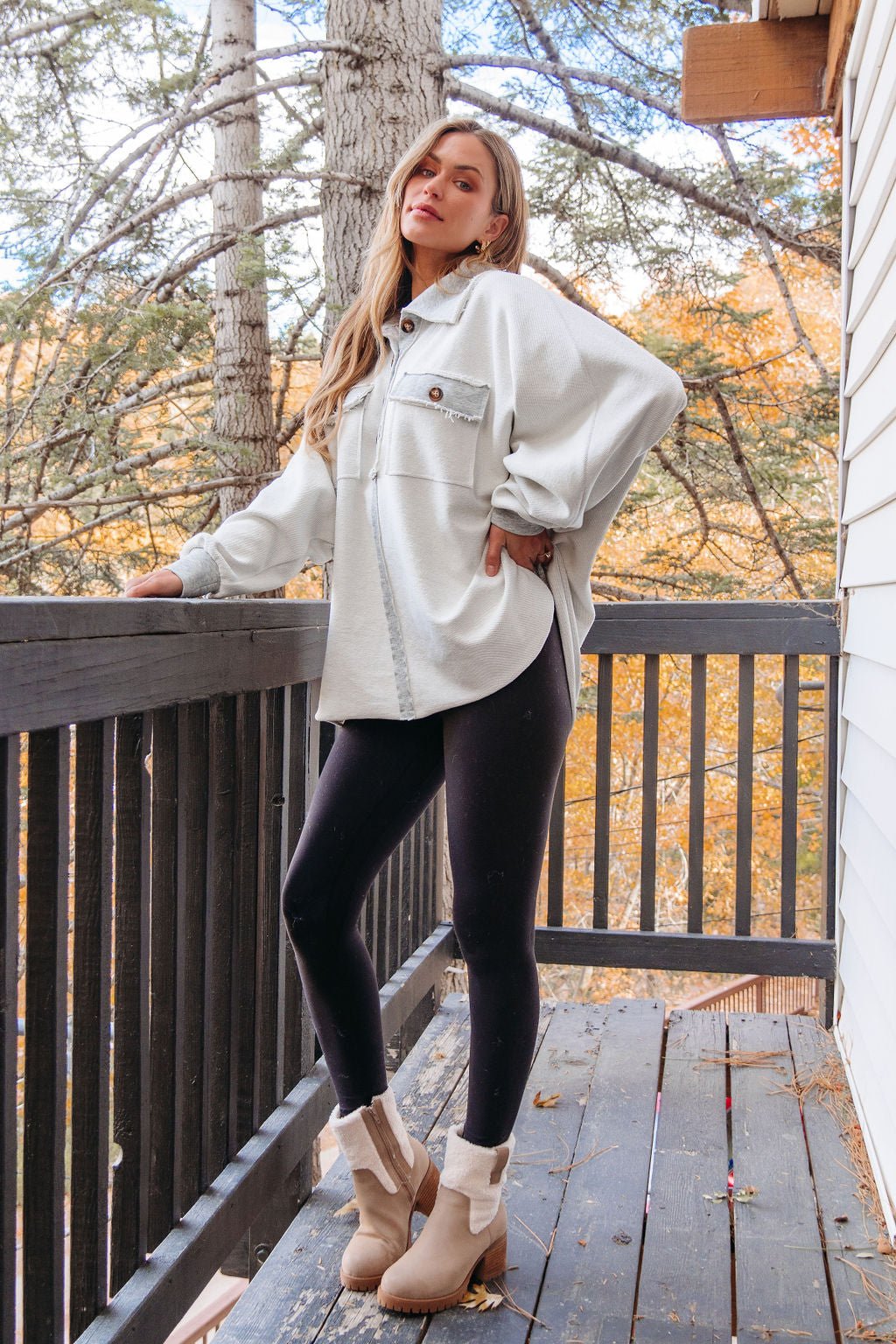 Heather Grey Button Up Thermal Pullover - Magnolia Boutique