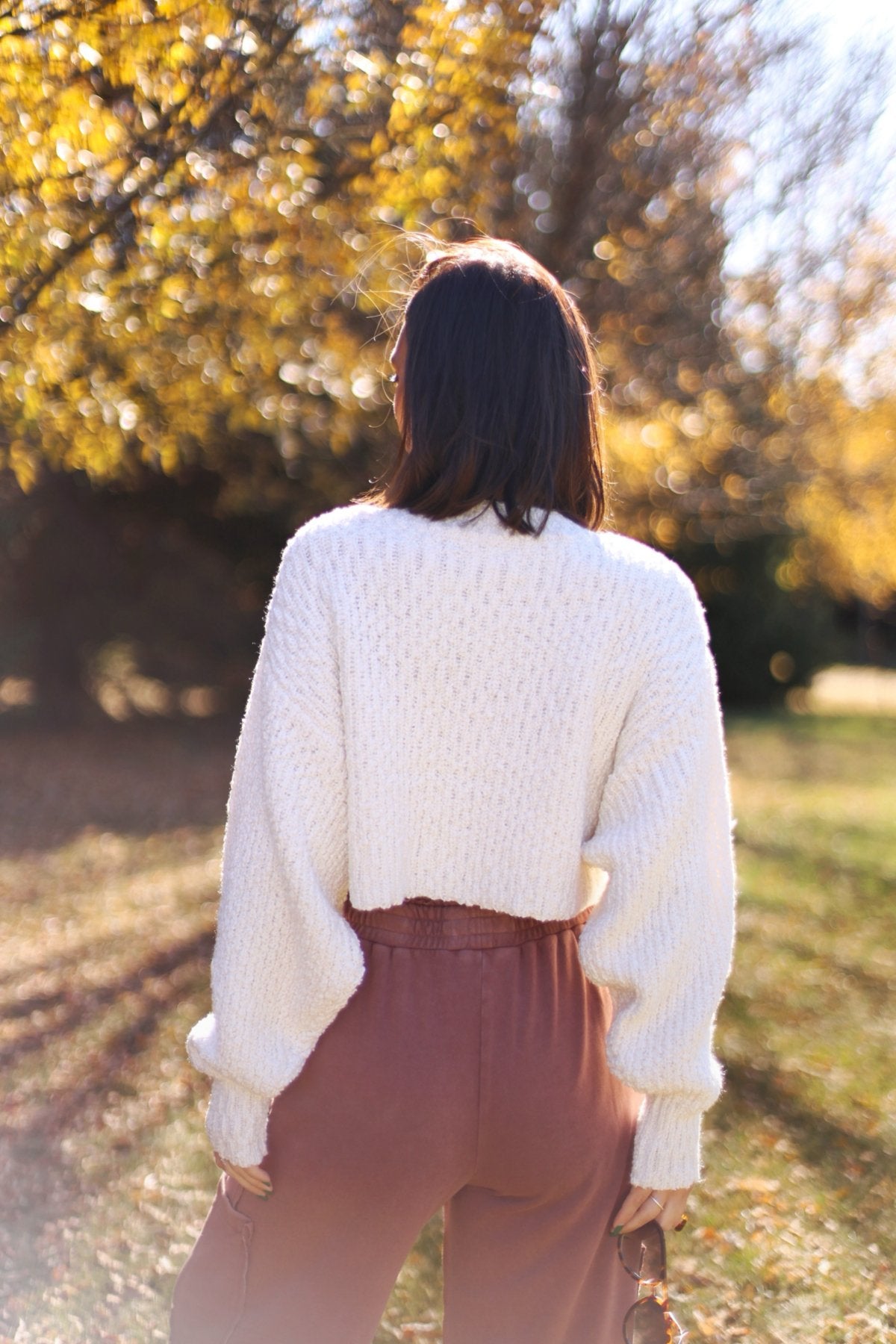 Ivory Popcorn Knit Cropped Sweater - Magnolia Boutique