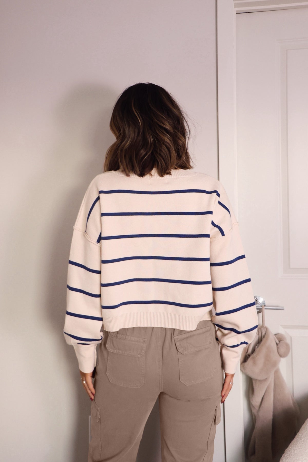 Ivory Striped Pullover Sweater - Magnolia Boutique