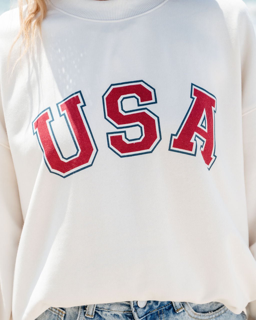 Ivory USA Crew Neck Sweatshirt | Pre Order - Magnolia Boutique