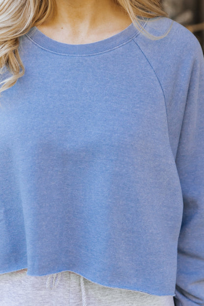 Jenna Blue Crew Neck Sweatshirt - Magnolia Boutique