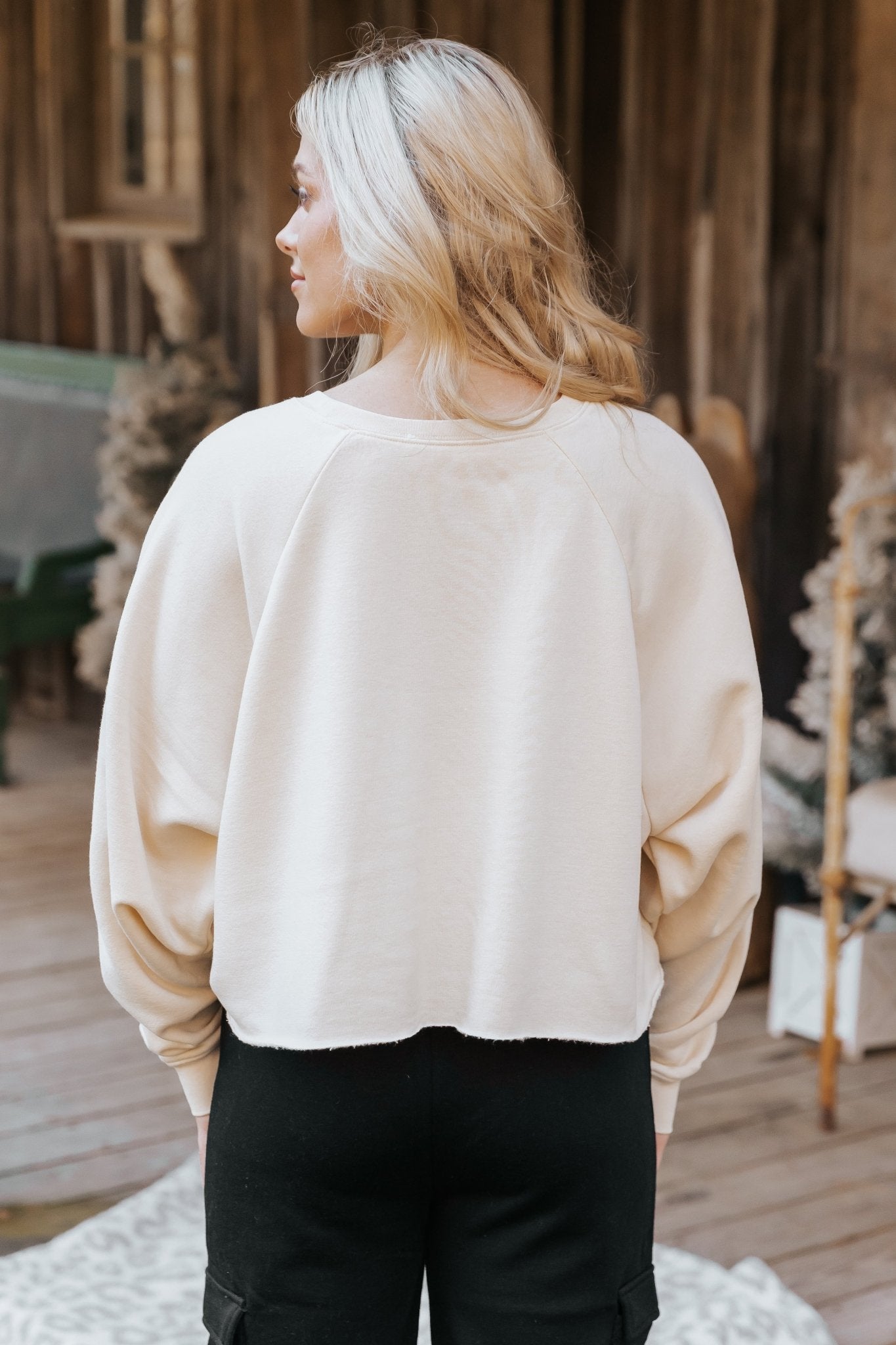 Jenna Cream Crew Neck Sweatshirt - Magnolia Boutique