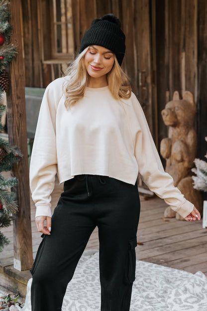 Jenna Cream Crew Neck Sweatshirt - Magnolia Boutique